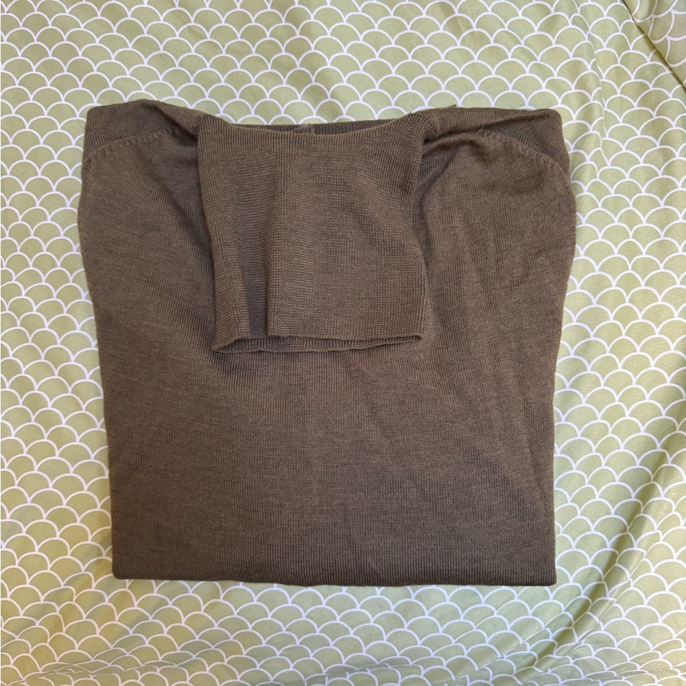 J. Crew heathered green merino wool turtleneck